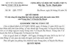 Quyết định Về việc công bố công khai dự toán chi ngân sách nhà nước năm 2025